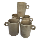 5 Handmade Aus stoneware mugs