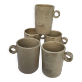 5 Mugs grès d’Aus fait main