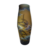 Multi-layered art nouveau glass vase