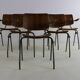 Set of six dining chairs by Kho Liang Ie for Car Katwijk