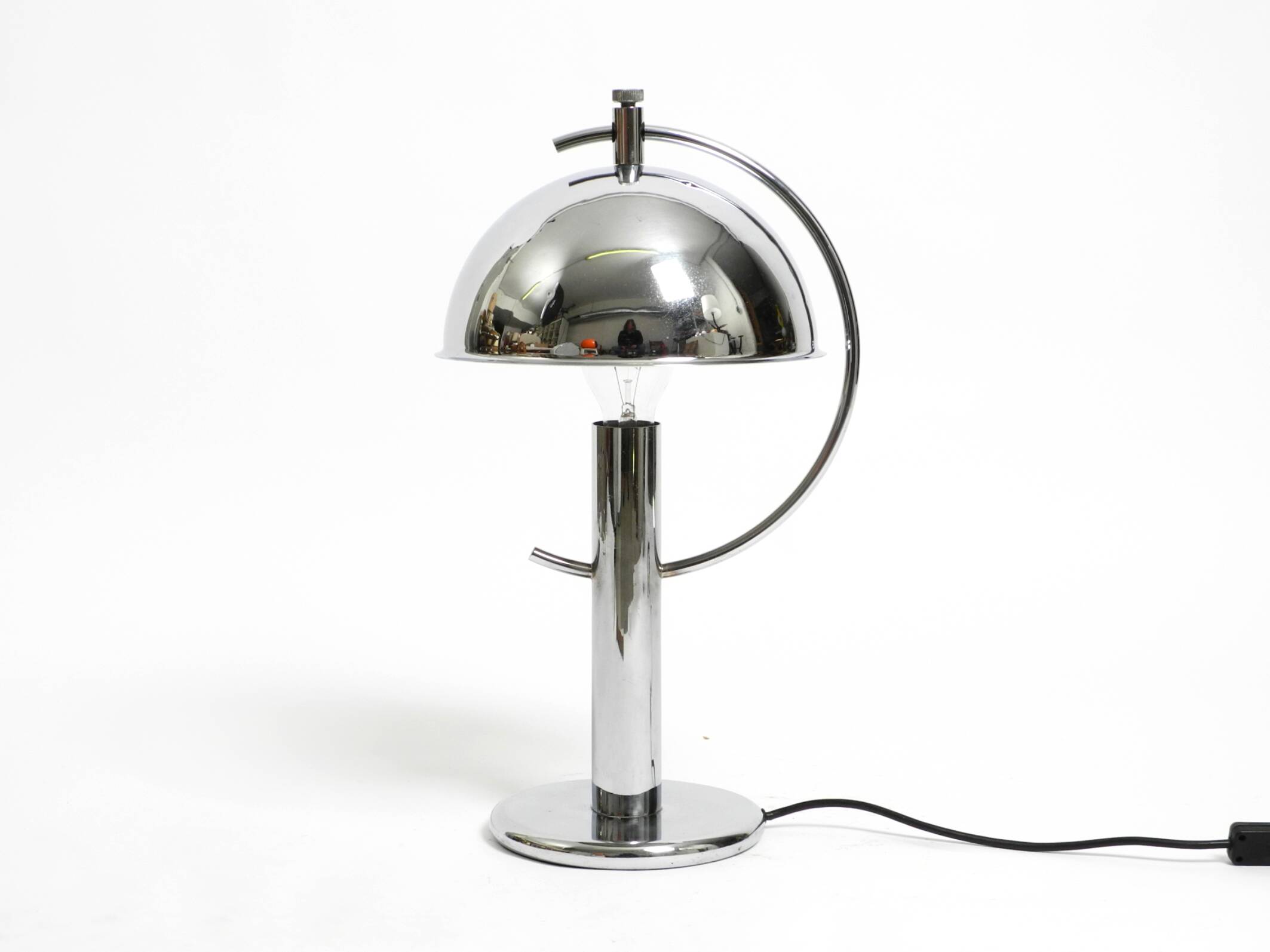 Large exceptional 1960s chrome table lamp by Gebrüder Cosack