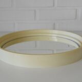 Miroir vintage : plastique blanc, Gilac France, années 1970