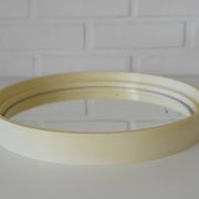 Vintage Mirror: Mid Century White Plastic, Gilac France 1970s