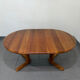 Dyrlund extendable round table in teak – Danish design – 4 to 6