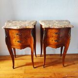 Pair of French Louis XV style bedside tables