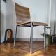 Italian design chair Pedrali "Kuadra" in Zebrano wood