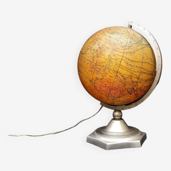 Globe terrestre vintage lumineux Girard Barrere et Thomas