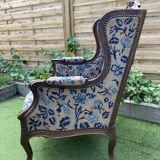 Louis XV style wingback armchair