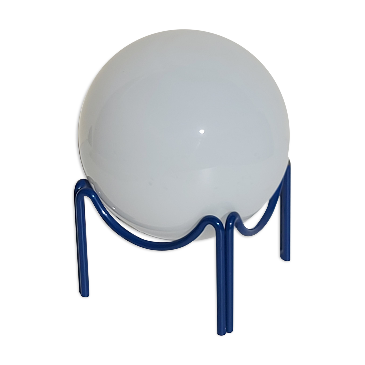 Lamp design metal and 70s glass