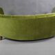 Danish curved velvet banana sofa, 1950