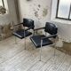 Pair of chrome office chairs