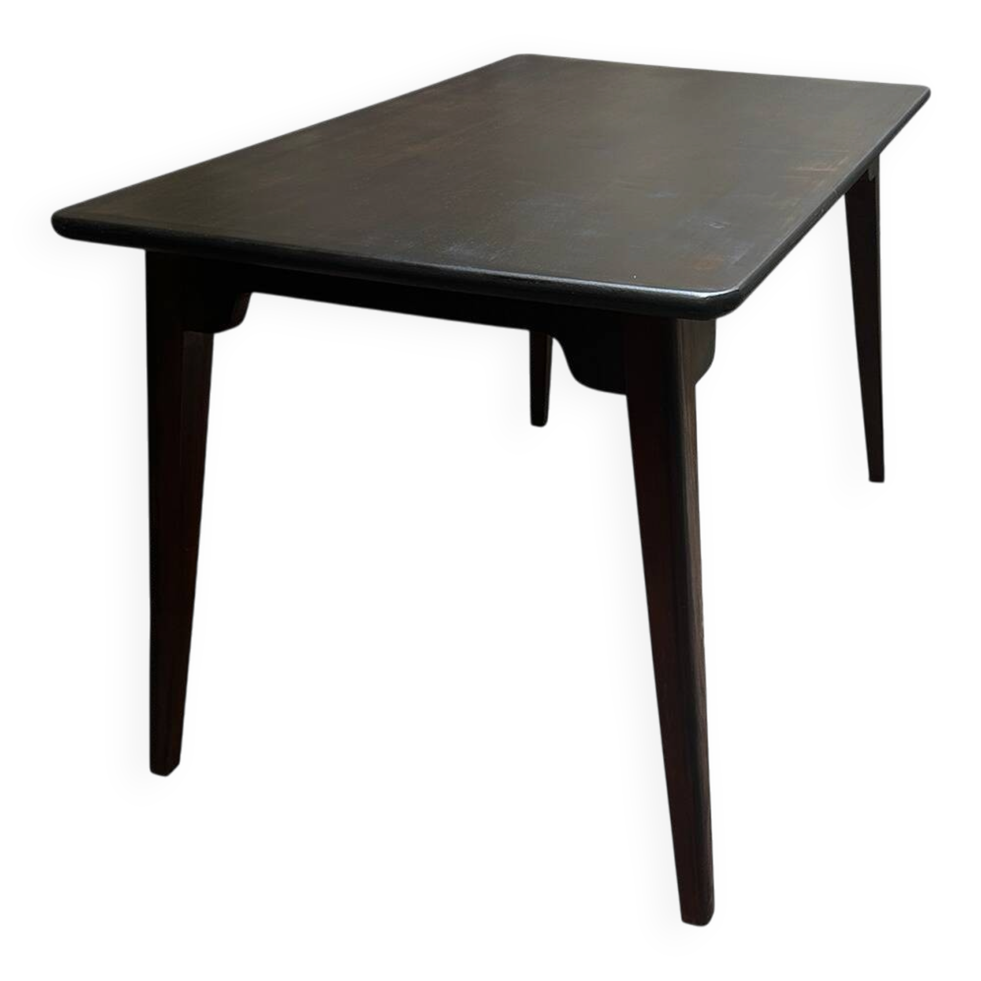 Small Danish side table/coffee table in patinated mahogany.