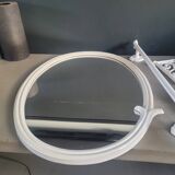 White enameled cast iron bathroom set