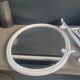 White enameled cast iron bathroom set