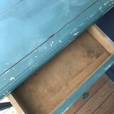 Small table and its original blue patina