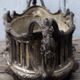 Art nouveau planter in silver metal