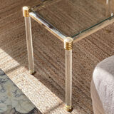 Glass and plexi side table 1980