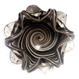 Black Murano Glass Ashtray - Trinket Bowl by Fratelli Toso