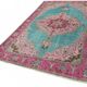 Overdyed Wool Vintage Handmade Carved Rug 178 cm x 295 cm