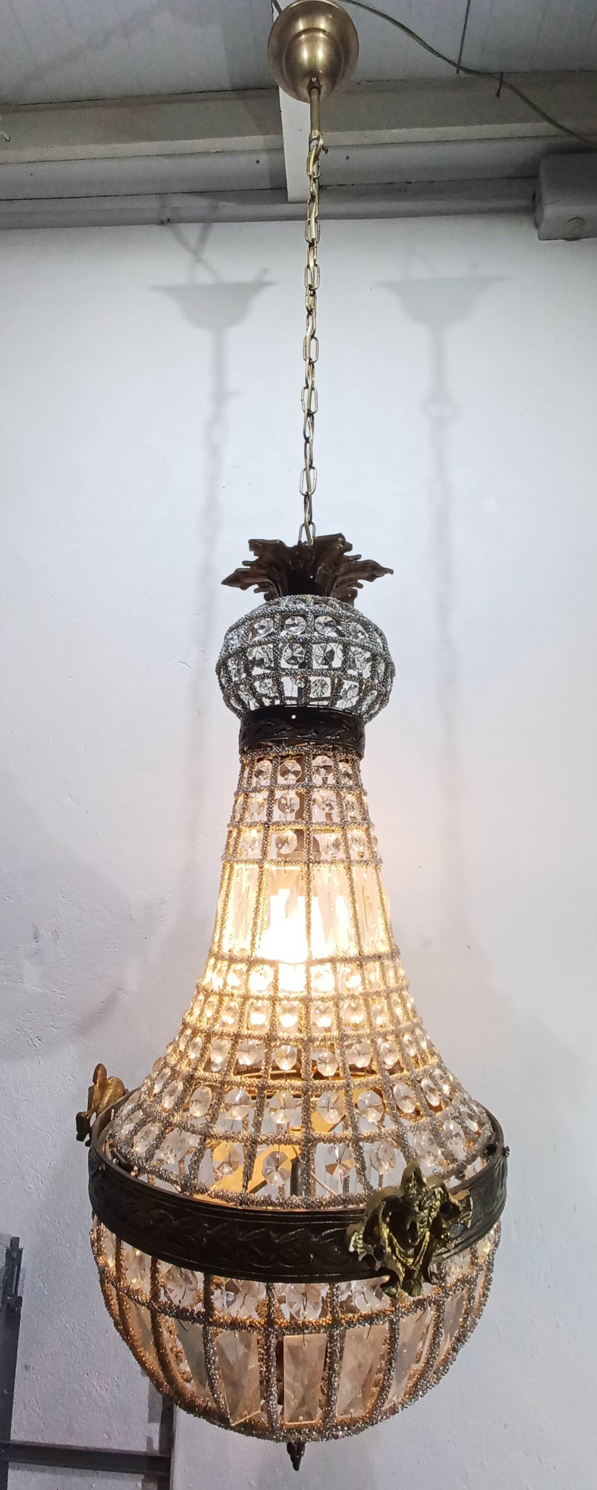 Pair of 1-Light Hot Air Balloon Chandeliers