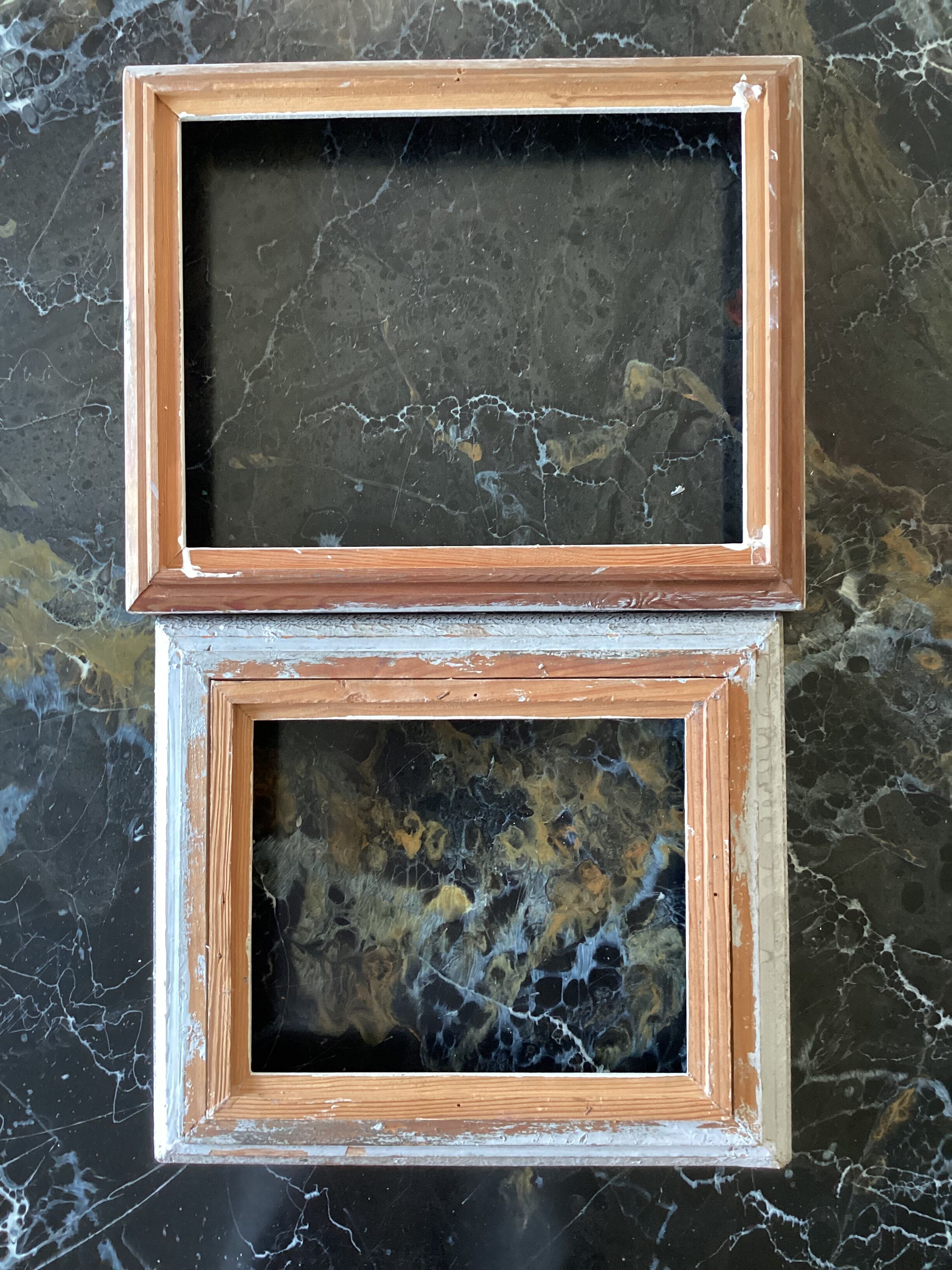 Pair of vintage wooden wall frames dimension: height -41cm- width and -33cm- depth -4cm-
