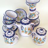 Tea set turned and hand painted 1970