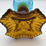 Vase en cristal bleu