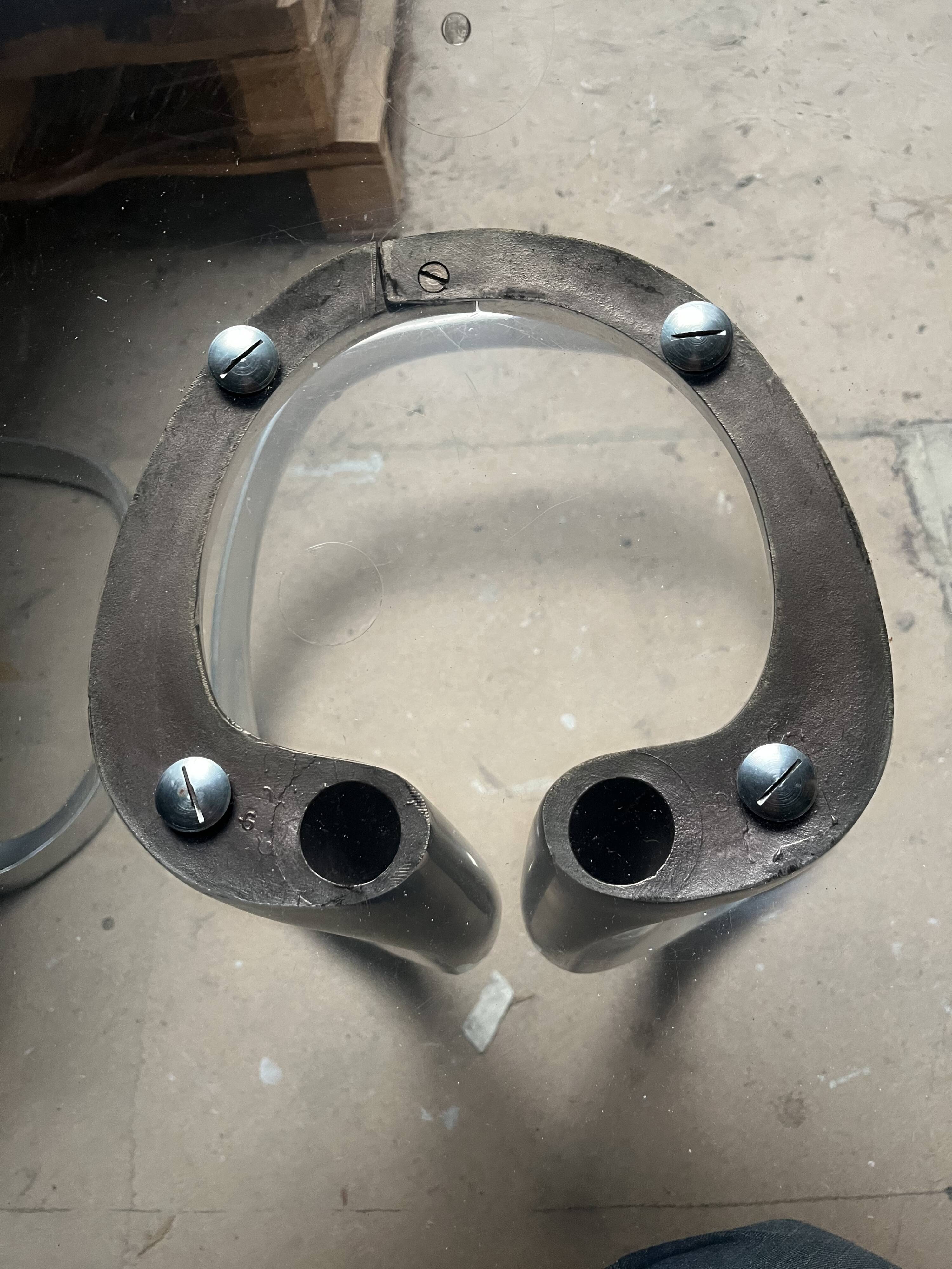 4 chairs by Michel Charron, 1970, plexiglass and aluminum