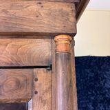 Empire period bookcase in blond walnut circa 1810