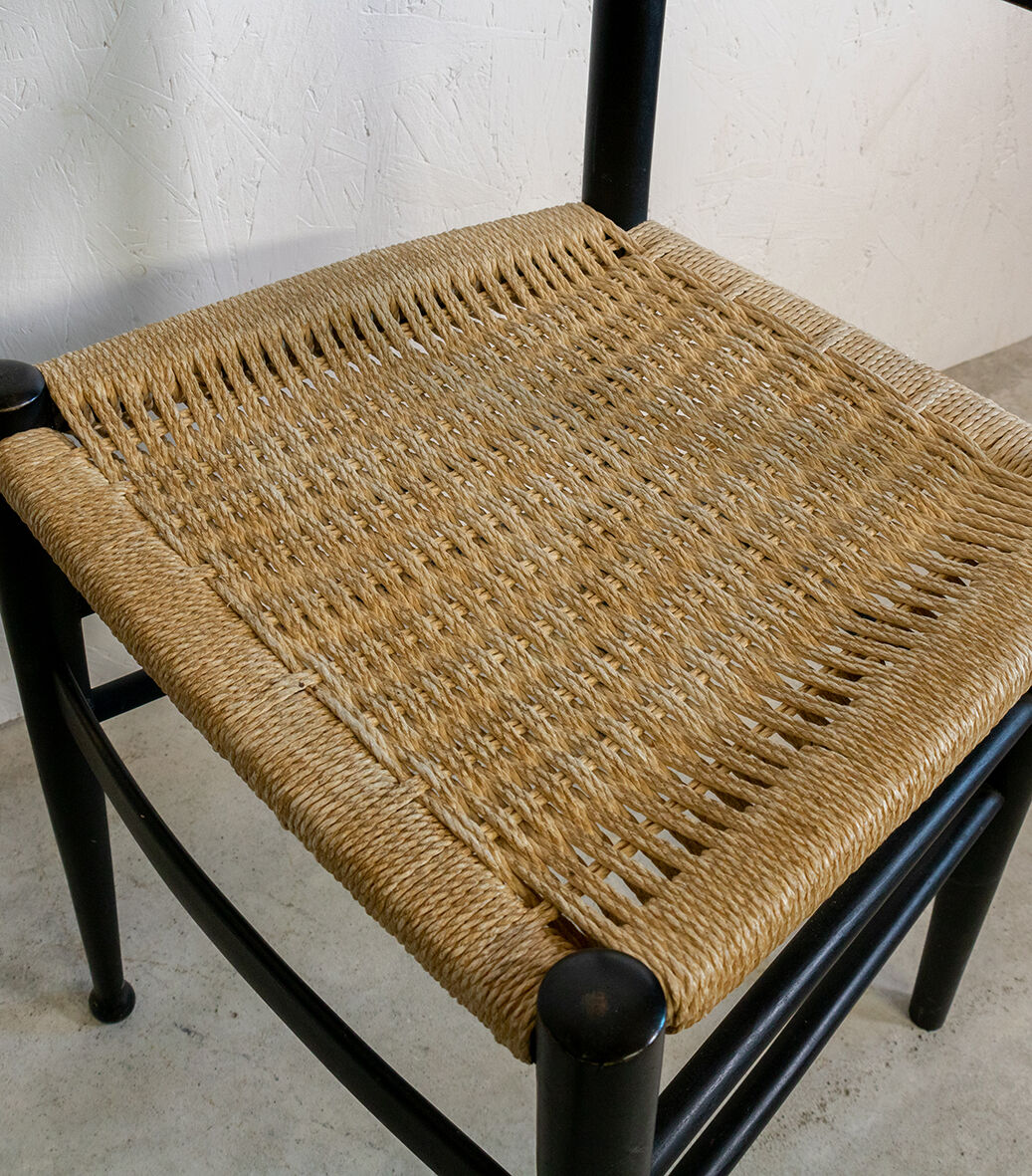 Otto Gerdau's wooden chair and rope, 1960s