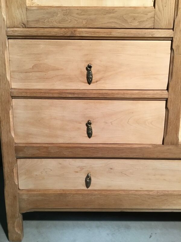 Raw wood hotel cabinet