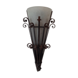 80s wrought iron wall light