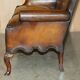 Victorian restored George II style high-back leather canapé