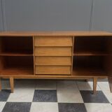 wood sideboard 1960s 2 doors and 4 drawers in the middle