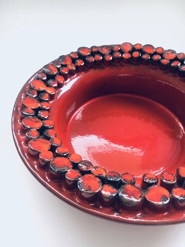 Mid-Century Art Pottery Dish by Hans Welling for Ceramano Ceralux, West Germany, 1960s