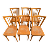 Lot de 6 chaises vintage en bois – Baumann