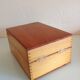 Varnished/vintage wood plug box 60s-70s