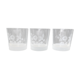 Set of three crystal whiskey glasses