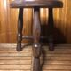 Vintage turned wood tripod milking stool #a579
