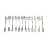 12 forks with cake christofle model shell