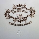 Set of 8 soup plates model Strasbourg Sarreguemines U&C