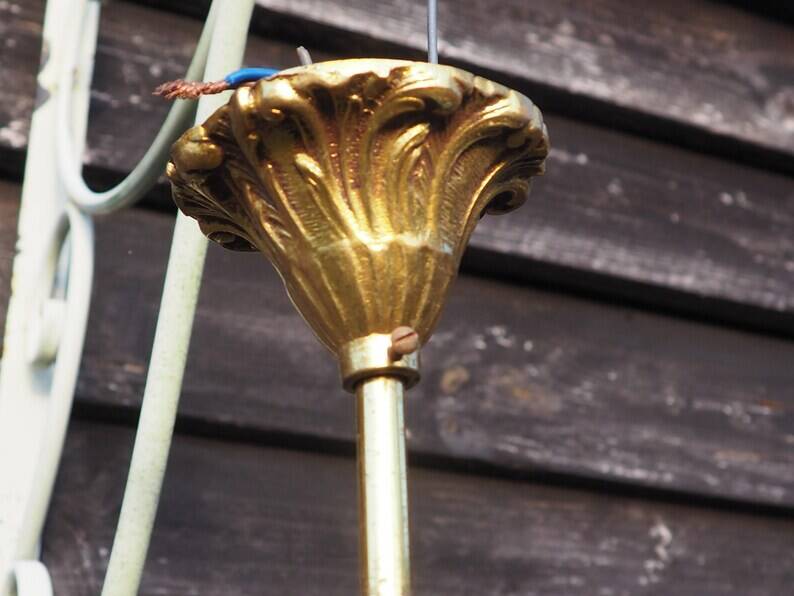 French Vintage Louis XV Style Bronze Candlestick & Sconce Set