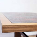 Adjustable coffee table, raise and lower system 1970