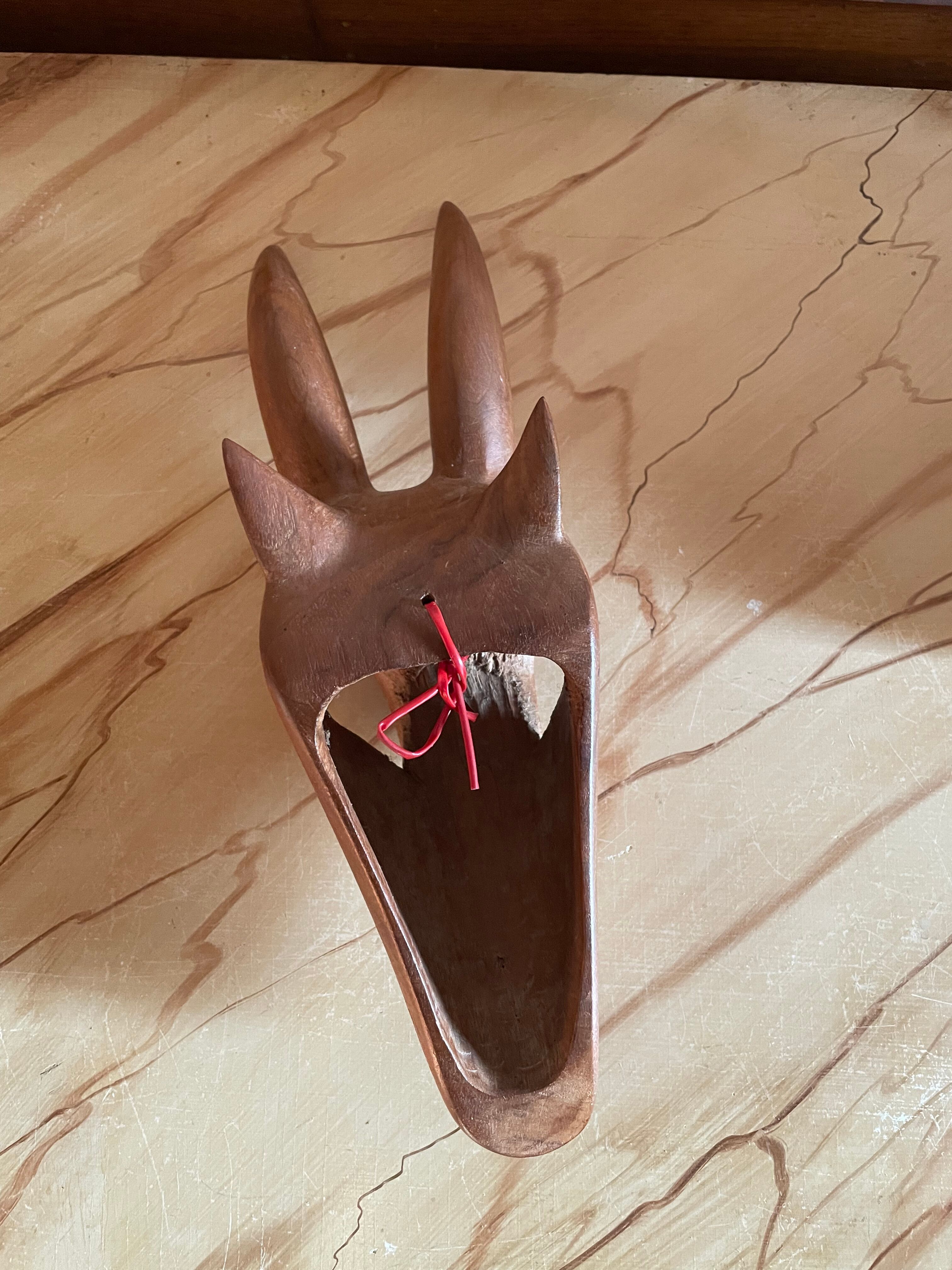 Wooden goat trophy