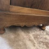 Wooden and marble bedside table