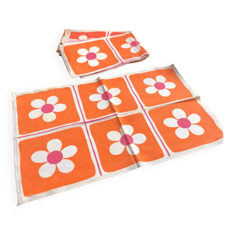 Set of six placemats, 1970s