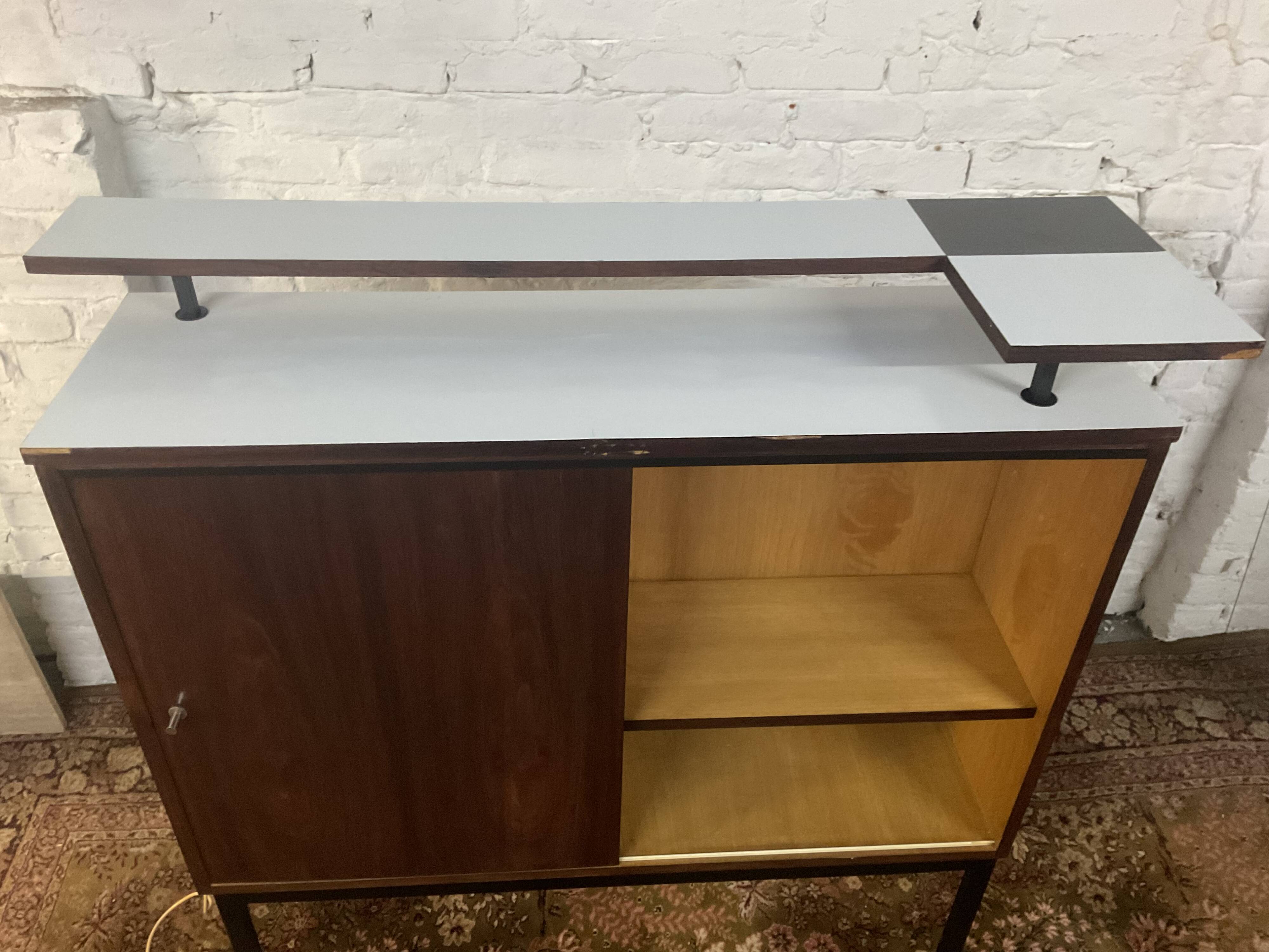 Vintage rosewood bar by Metalform from the 60s