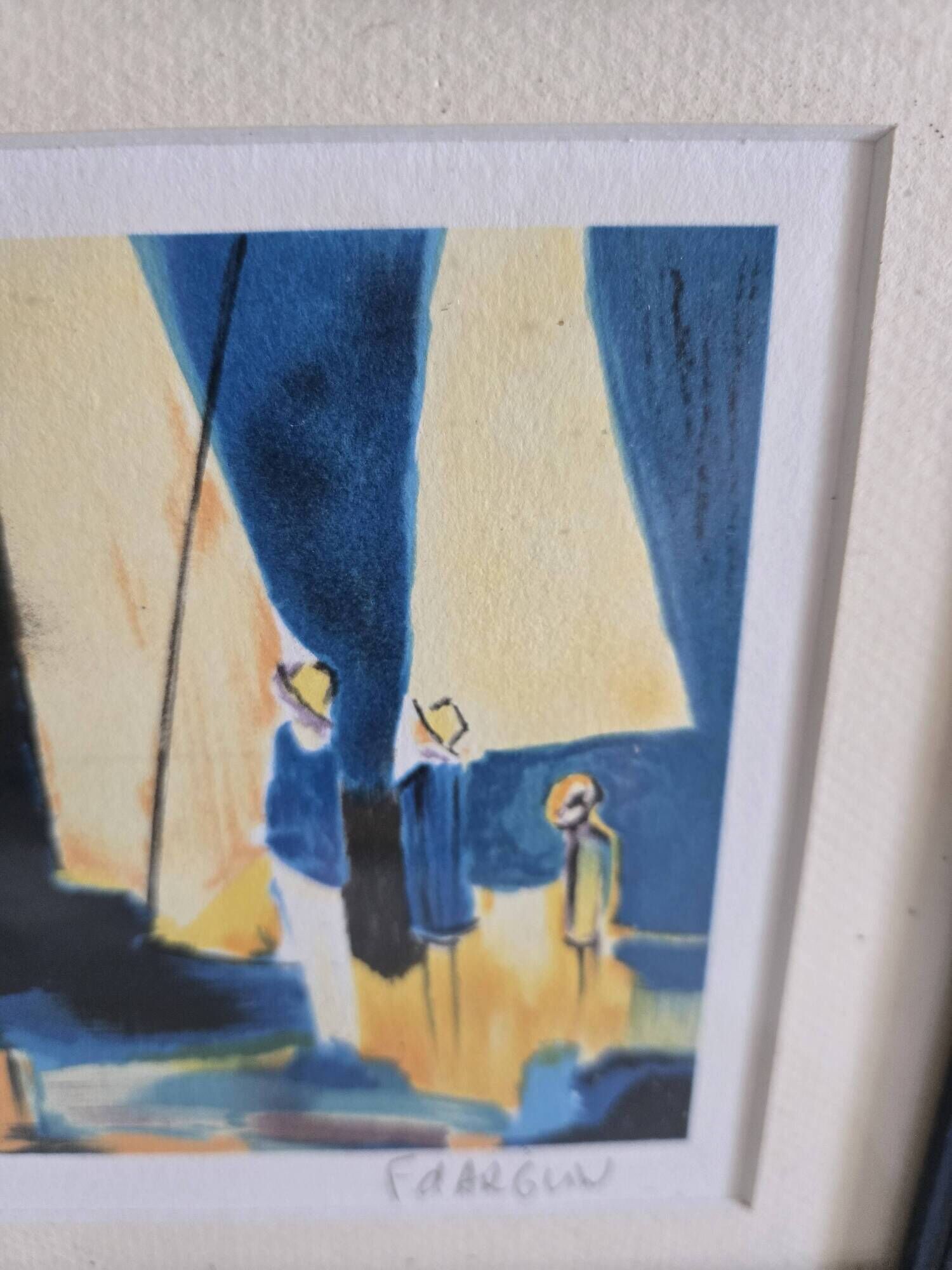 Lithograph F. Daguin "The Yellow Sails" 100/200