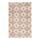 1970s Turkish Oushak Handmade Wool Cotton Beige Area Rug 134x211