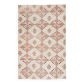 Tapis de sol turc Oushak fait main en laine et coton beige des années 1970 134x211